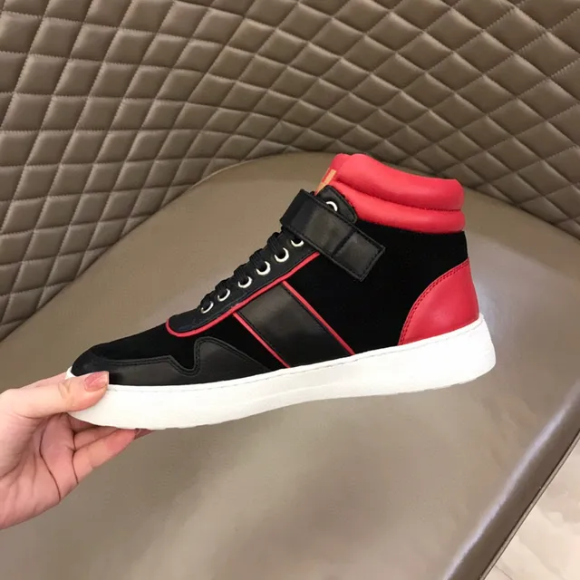 Salvatore Ferragamo High-Top Suede and Leather Sneakers 3