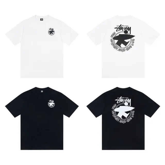 Stussy सर्कल लोगो ग्राफिक टी-शर्ट 2
