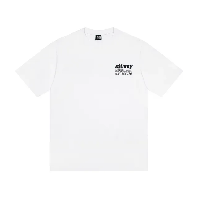 Stussy Info Tee White and Black Graphic T-Shirt 4