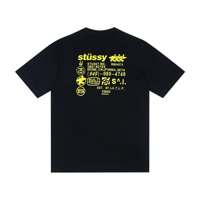Stussy Info Tee White and Black Graphic T-Shirt 5