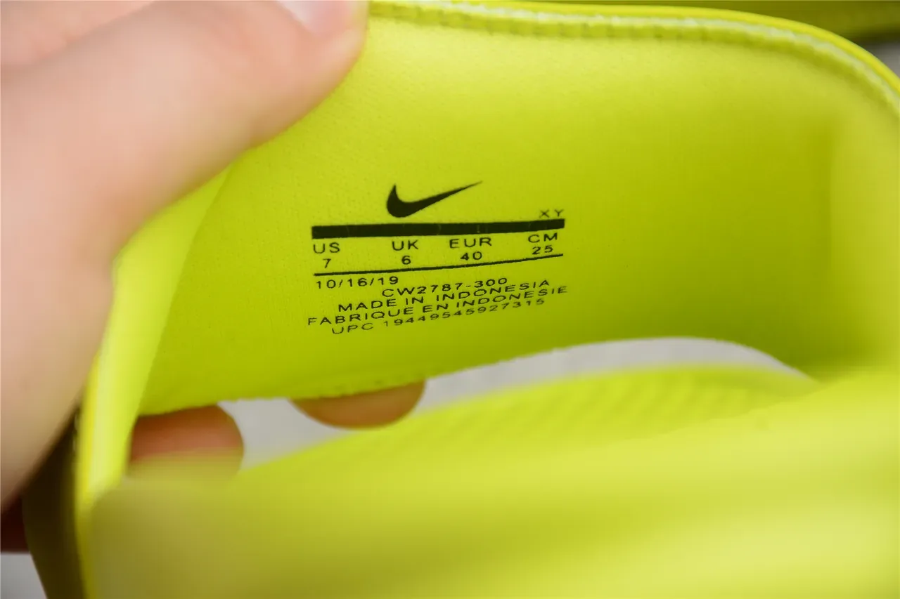 Stussy Stock Logo Lime Green Slippers 3