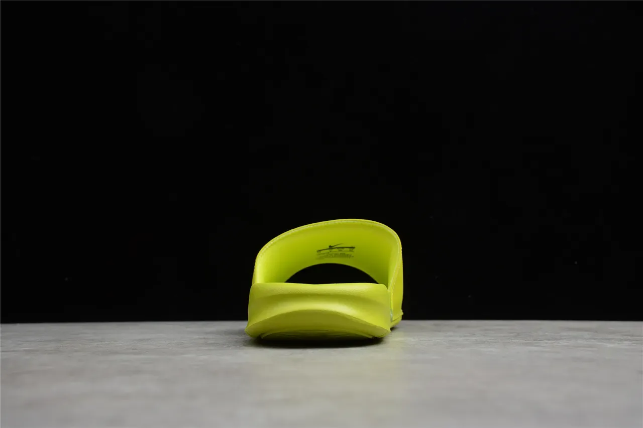 Stussy Stock Logo Lime Green Slippers 7