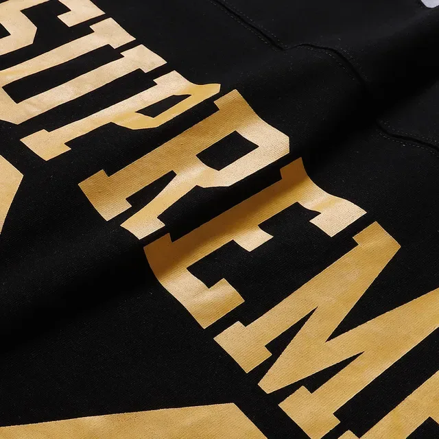 Supreme Black Gold Football Screen-Printed Front Graphic Jersey 10
