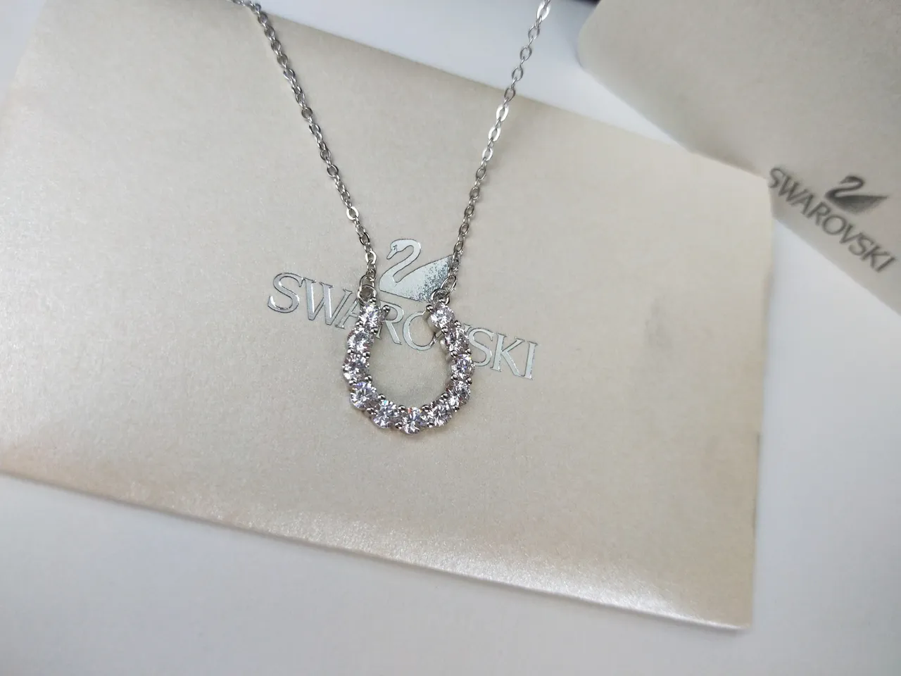 Swarovski Crystal Pavé Hoop Pendant Necklace 10