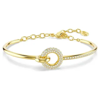 Swarovski Gold Transparent Pavé-Crystal Bracelet