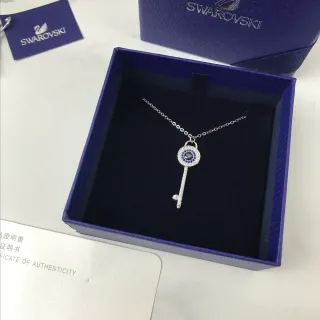 Swarovski Key-Shaped Evil Eye Pendant Necklace