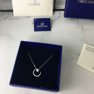 Swarovski Moon and Star Pendant Necklace