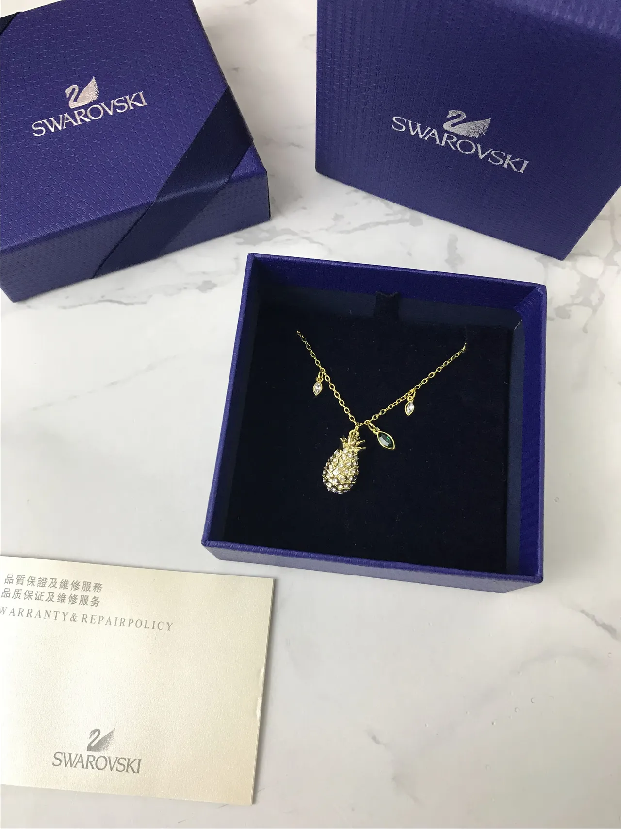 Swarovski Pendentif Cristal d'Ananas Collier 2
