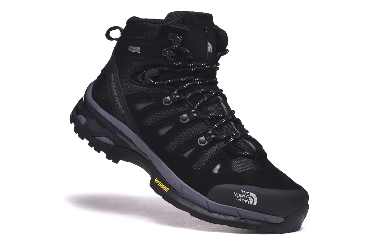 The North Face Brown Black Waterproof Suede-Mesh Upper Hiking Boots 3