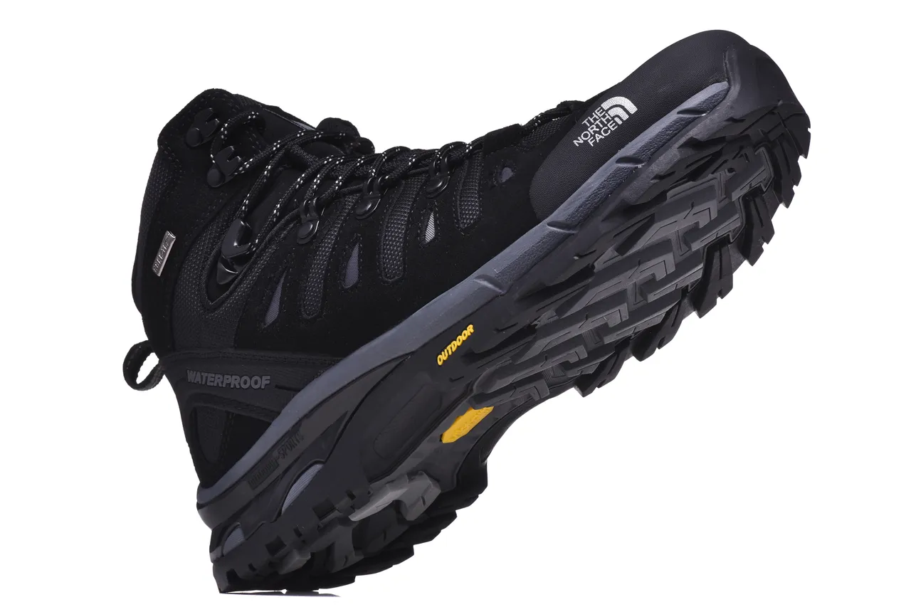 The North Face Brown Black Waterproof Suede-Mesh Upper Hiking Boots 4