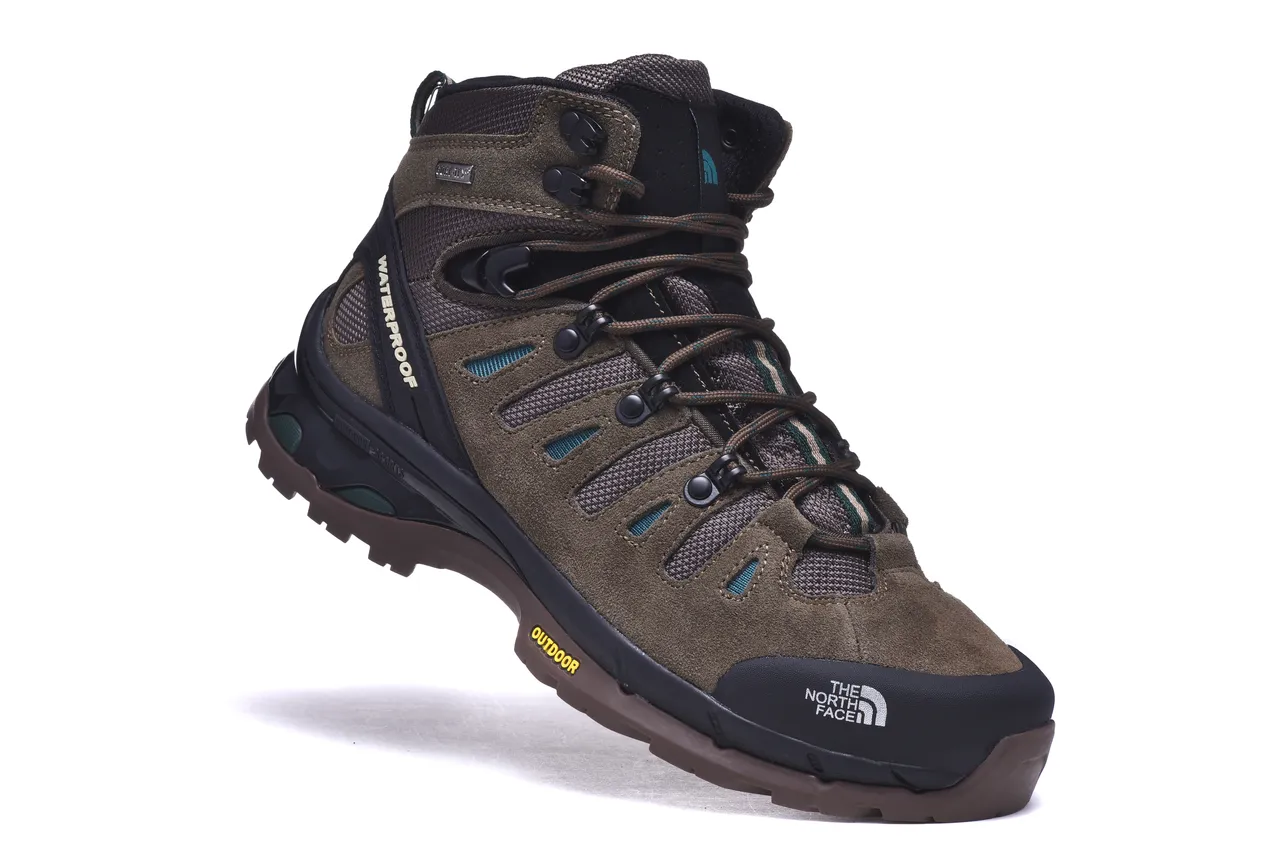 The North Face Brown Black Waterproof Suede-Mesh Upper Hiking Boots 17