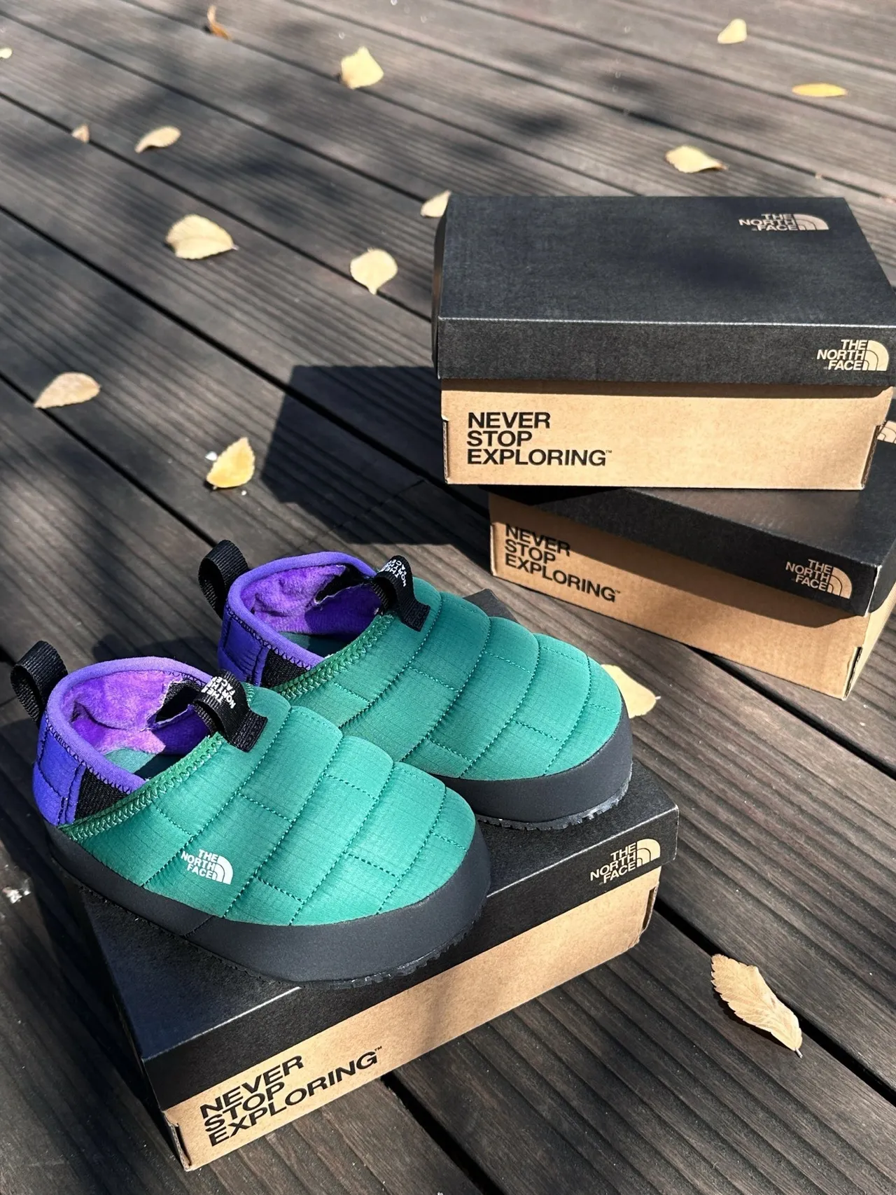 The North Face Thermoball Eco Black Quilted Shell Slip-On Casual Shoes 20