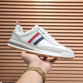 Thom Browne Classic Stripe White Gray Red Blue Lifestyle Sneakers