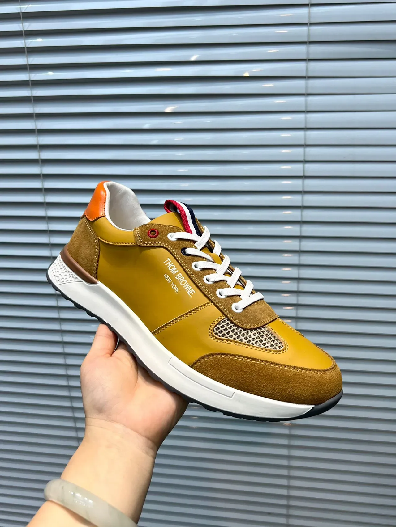 Thom Browne Mustard Yellow and Orange Lifestyle Sneaker 6