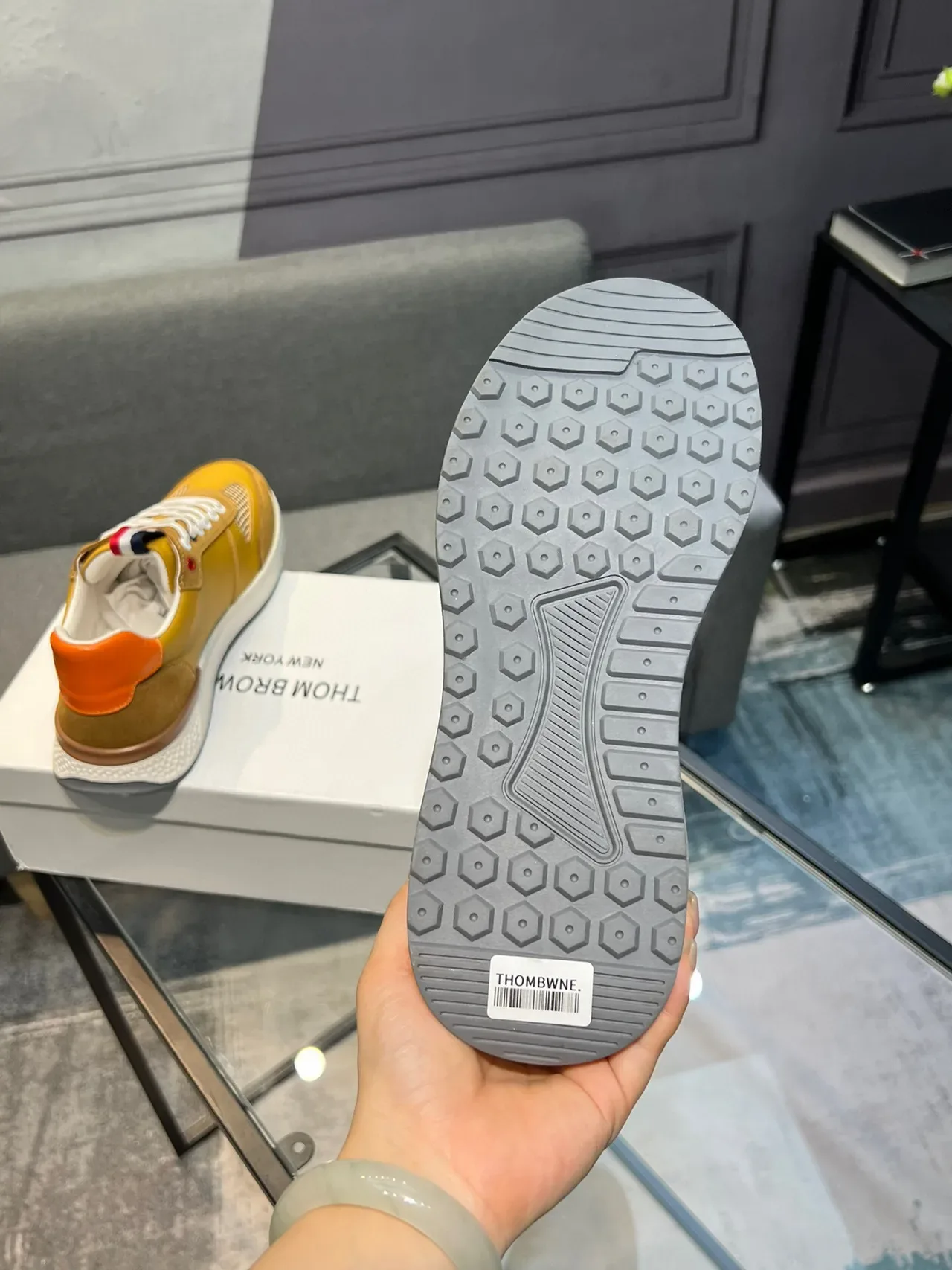 Thom Browne Mustard Yellow and Orange Lifestyle Sneaker 7
