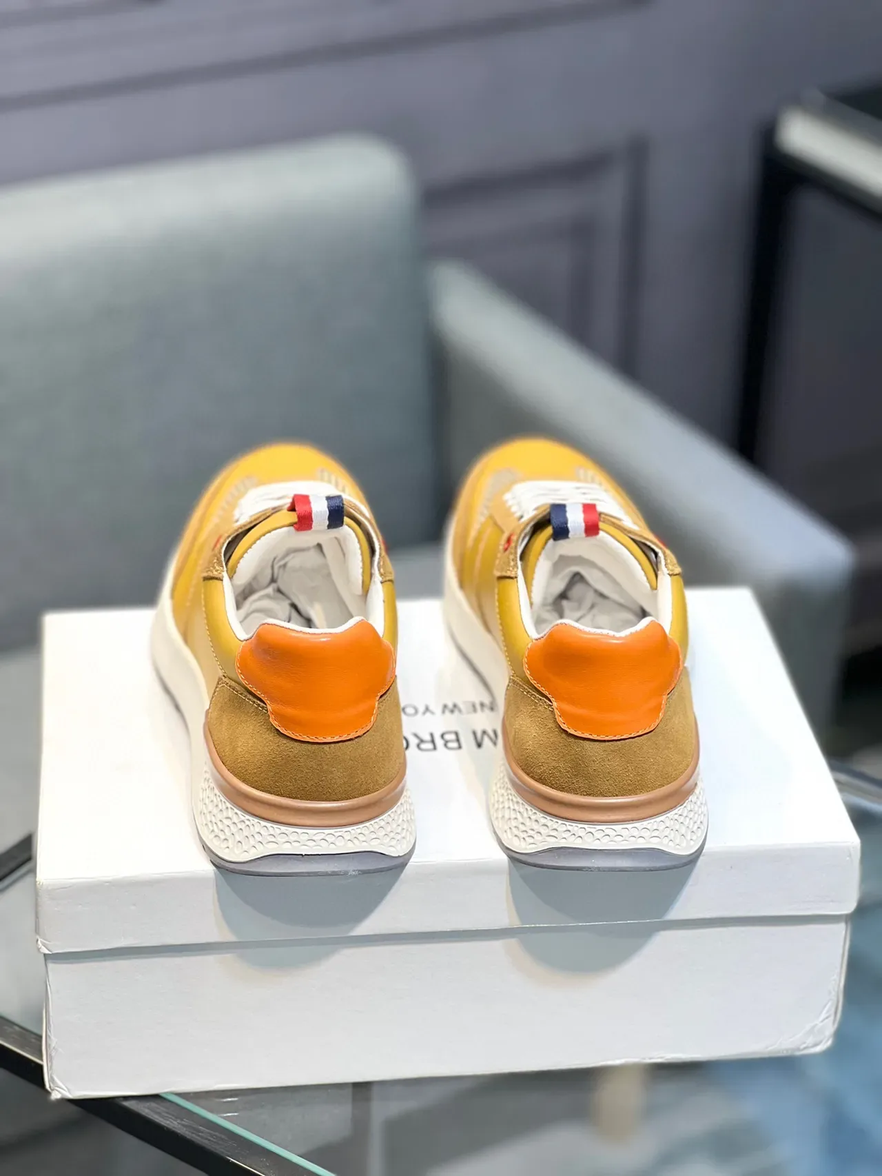 Thom Browne Mustard Yellow and Orange Lifestyle Sneaker 8
