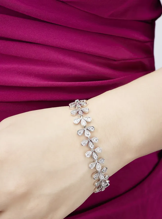 Tiffany & Co. برسليت لينك بافيه زخرفة زهور على شكل قطرة 8