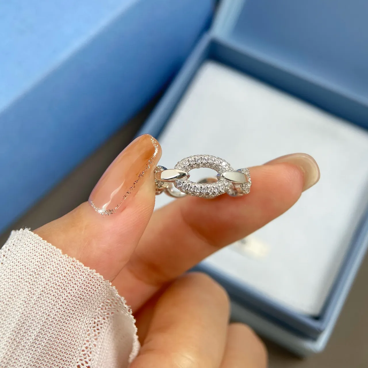Tiffany & Co. HardWear créoles ovales entrelacées pavé diamants or bicolore 7