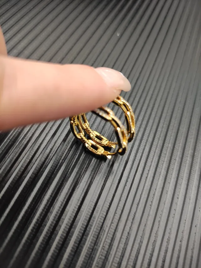 Tiffany & Co. HardWear créoles à maillons de corde entrelacés pavé de diamants 3