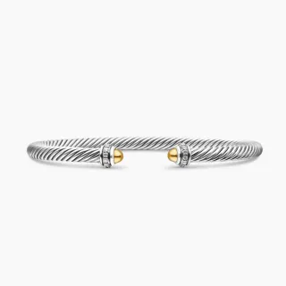 Tiffany & Co. HardWear Twisted Cable Dual-Tone Pavé Bracelet