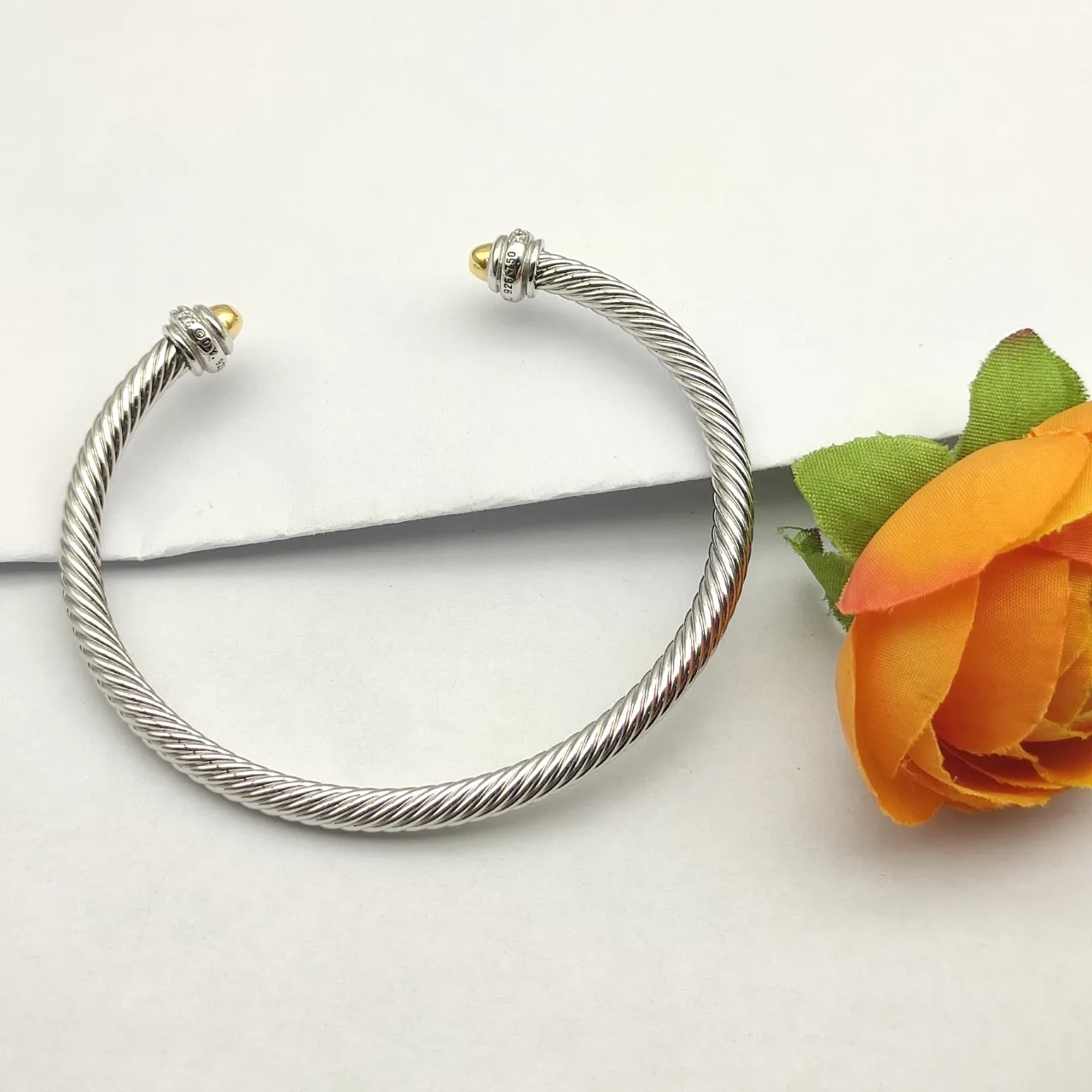 Tiffany & Co. HardWear Câble torsadé Bi-ton Pavé Bracelet 3