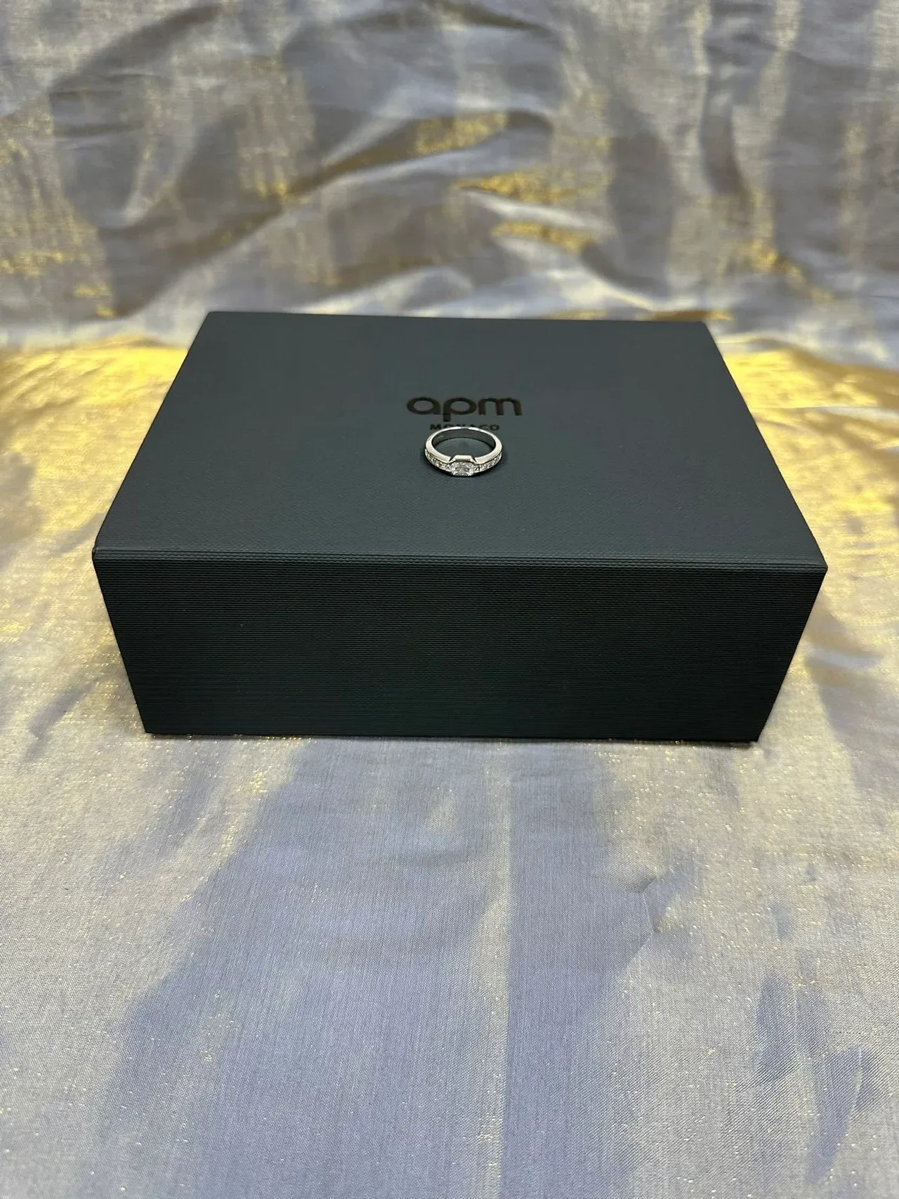Tiffany & Co. Navy Silver Pierre Centrale Taille Émeraude Pierres Baguette Bague 8