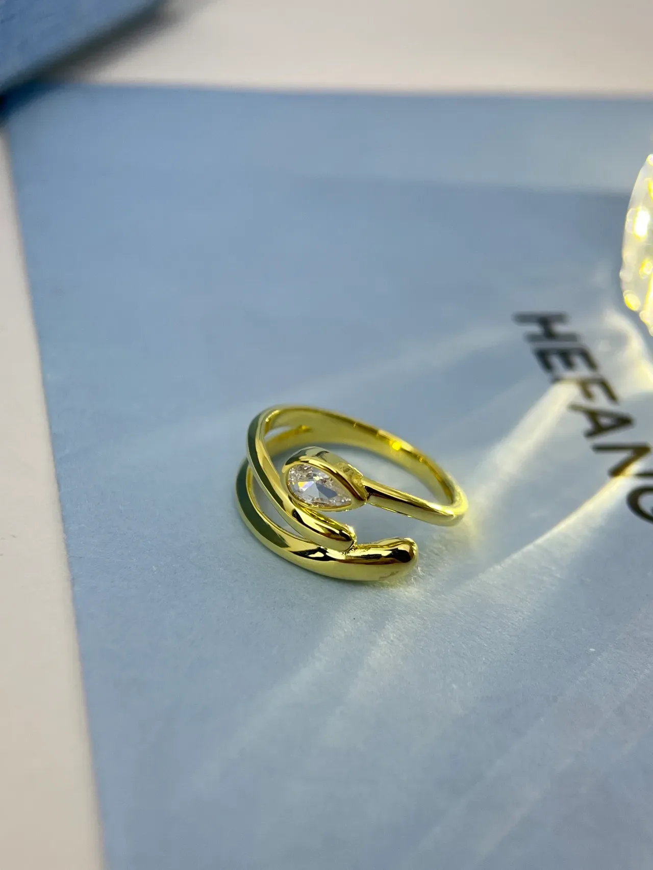 Tiffany & Co. Split Shank Pear-Cut Stone Ring 3