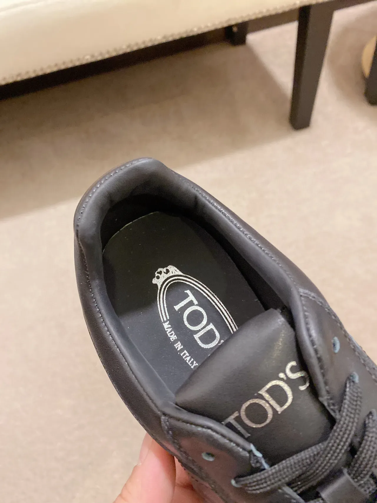 Tod's Gommino Black Low-Top Leather-Suede Hybrid Lifestyle Sneakers 5