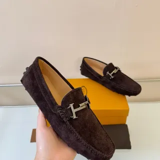 Tod's Gommino Loafer Brown Suede H-Bar Loafers