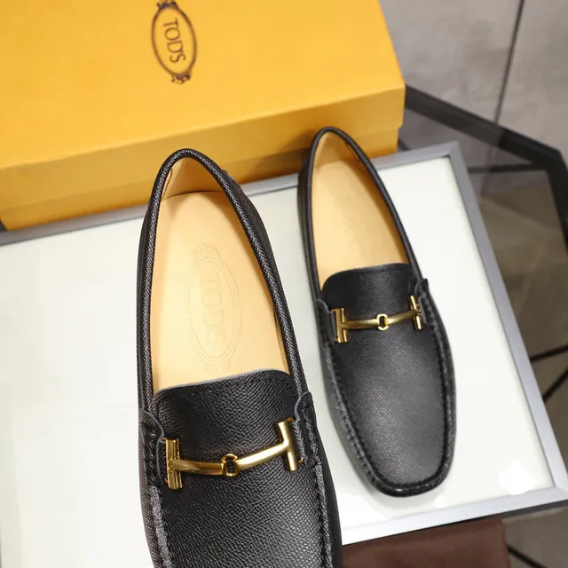 Tod's Horsebit Loafer Mocassins de Couro Texturizado Preto 4