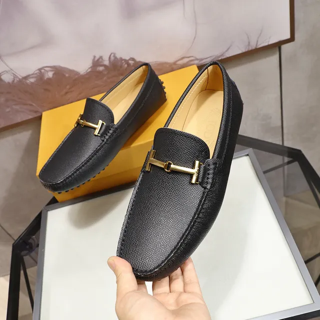 Tod's Horsebit Loafer Mocassins de Couro Texturizado Preto 7