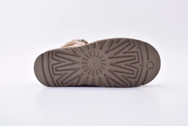UGG Beige Suede-Mesh Platform Snow Boot 7