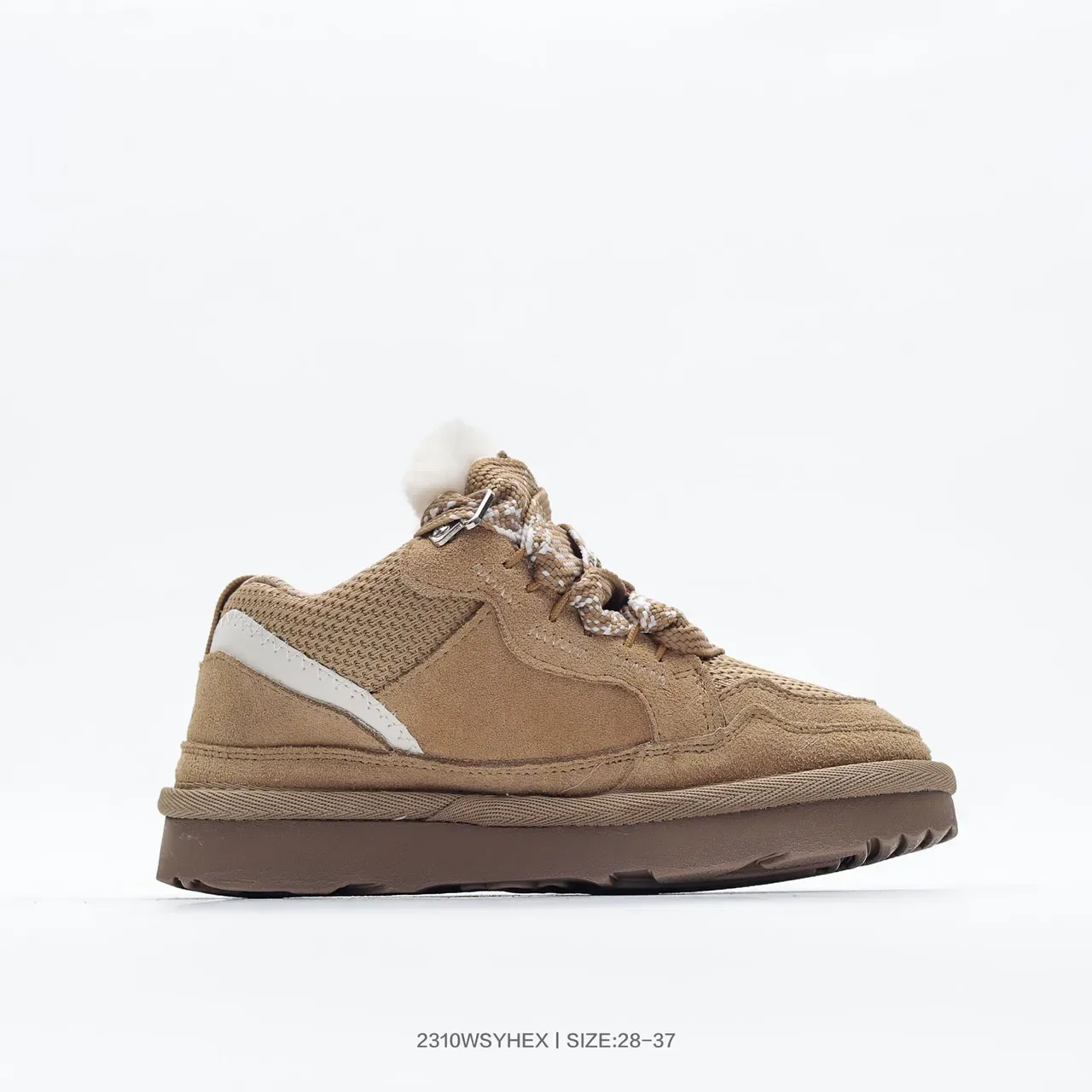 UGG Black Beige Low-Top Lace-Up Lifestyle Sneakers 7