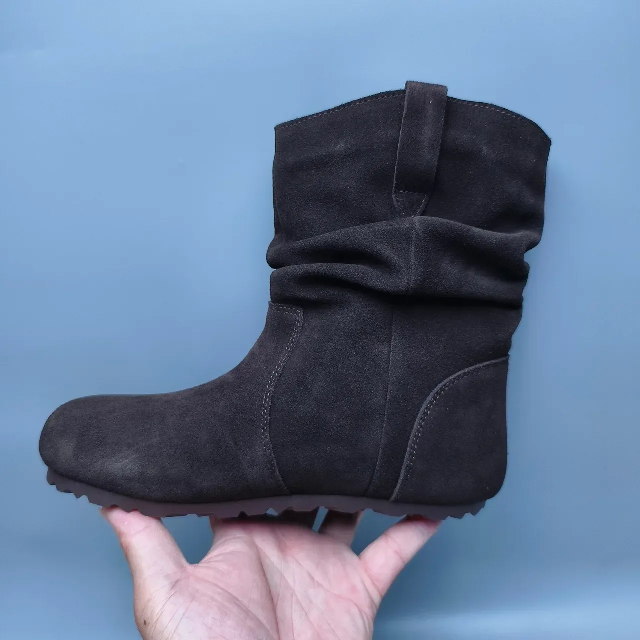 UGG Black Slouchy Fold-Down Shaft Ankle Boots 7