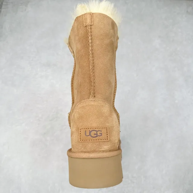 UGG Brown Beige Suede Upper Shearling-Lined Snow Boots 2