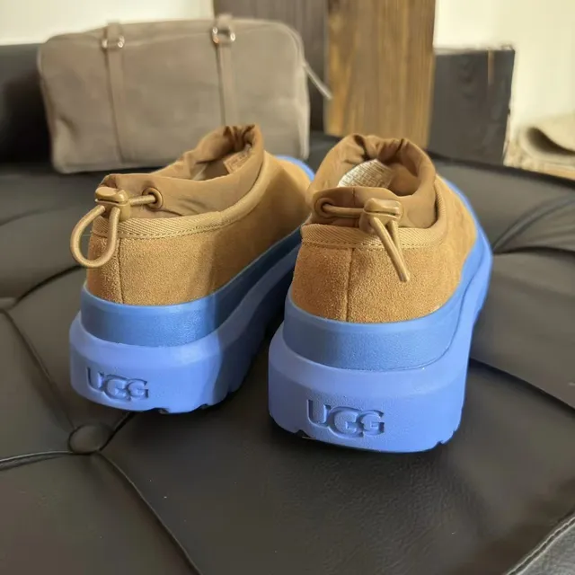 UGG بني أزرق سحابي مبطن بجلد الغنم حذاء ثلجي 6