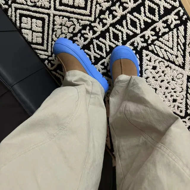 UGG بني أزرق سحابي مبطن بجلد الغنم حذاء ثلجي 8