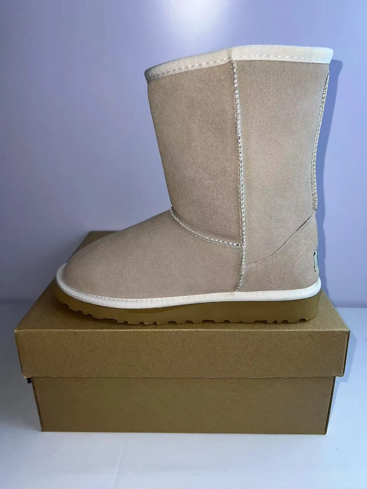 UGG Classic Mini Beige Suede Snow Boots 4