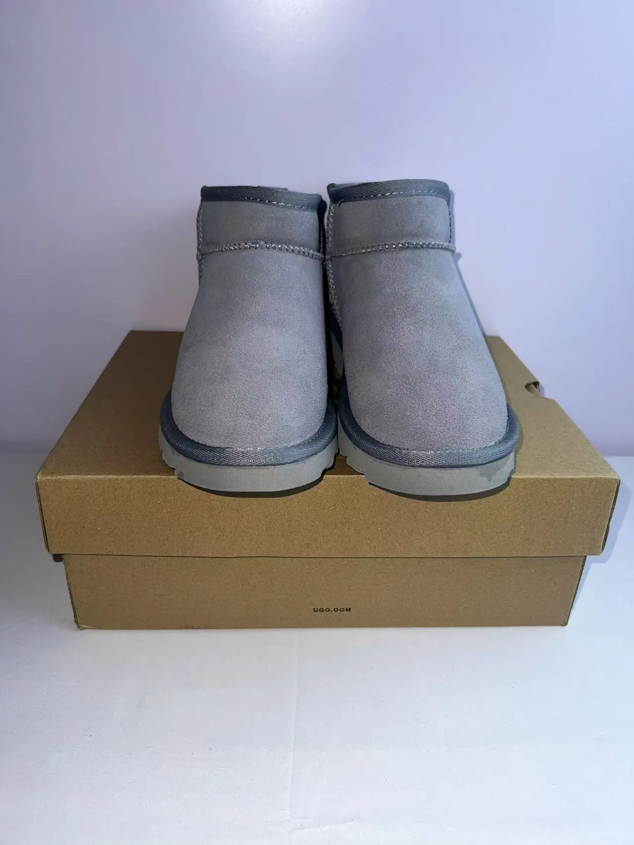 UGG Classic Mini Gray Suede Snow Boots 5