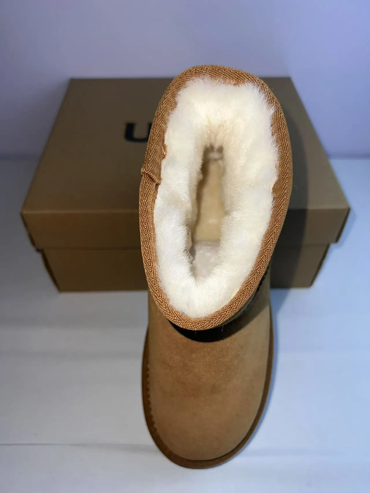 UGG Classic Mini Platform Tan Suede Snow Boots 3