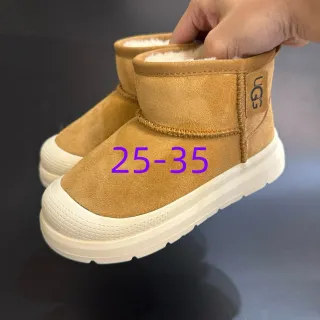 UGG Classic Mini Bottes de Neige en Daim Tan Doublées de Shearling