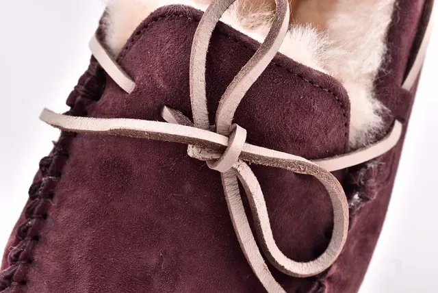 UGG Dakota Plum Suede Shearling-Lined Loafers 6