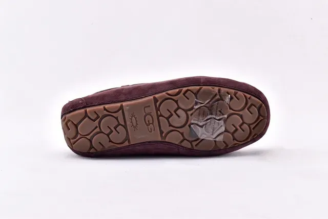 UGG Dakota Plum Suede Shearling-Lined Loafers 13