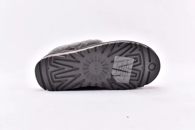 UGG Nita Gray Suede Upper Folded Shearling Collar Casual Shoes 13