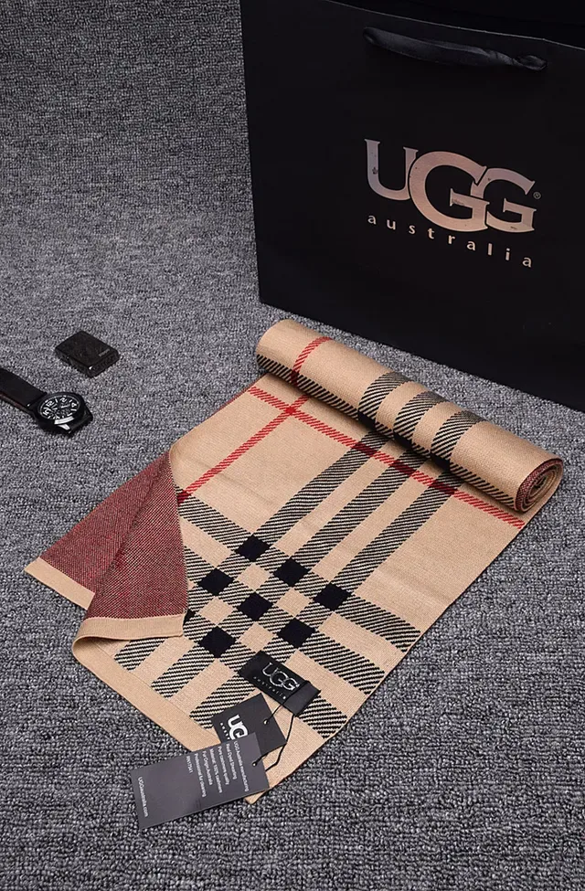 UGG Plaid Woven Cashmere Scarf 3