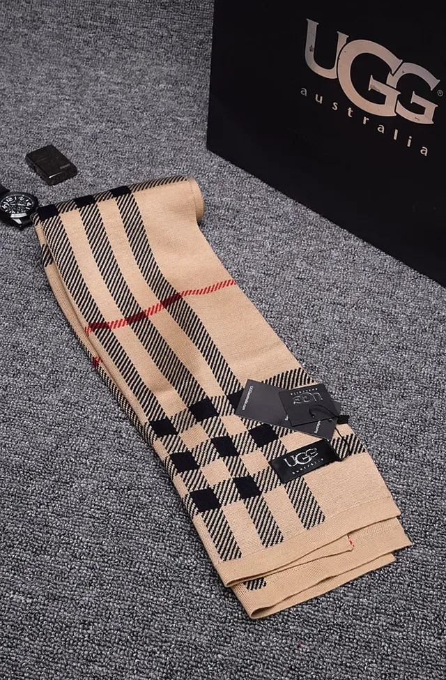 UGG Plaid Woven Cashmere Scarf 5