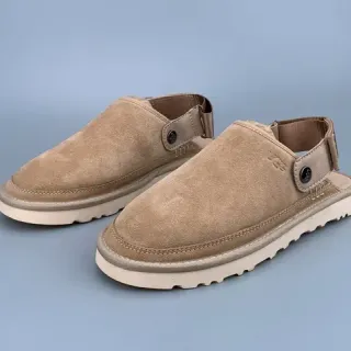 UGG Tasman Beige White Suede Upper Layered Crepe-Style Sole Casual Shoes