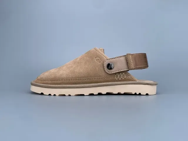 UGG Tasman Beige White Suede Upper Layered Crepe-Style Sole Casual Shoes 2