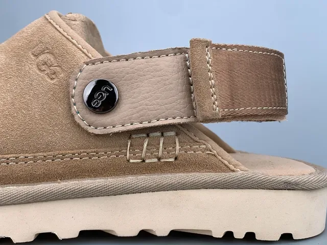 UGG Tasman Beige White Suede Upper Layered Crepe-Style Sole Casual Shoes 6