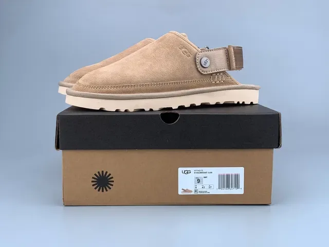 UGG Tasman Beige White Suede Upper Layered Crepe-Style Sole Casual Shoes 8